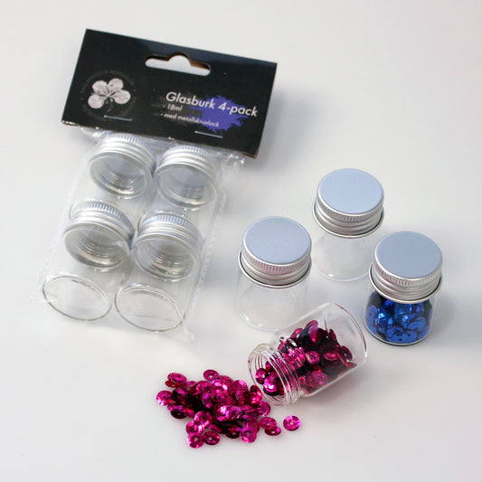 Glasburk med lock mini