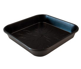 Krukfat 17 cm kvadrat svart